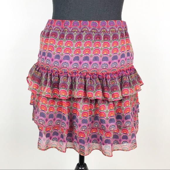 Express | Boho Ruffle Skirt | S - Picture 3 of 6